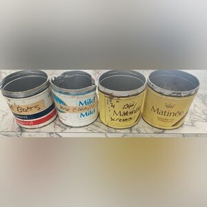 Vintage Tobacco Tins in Blue and Yellow